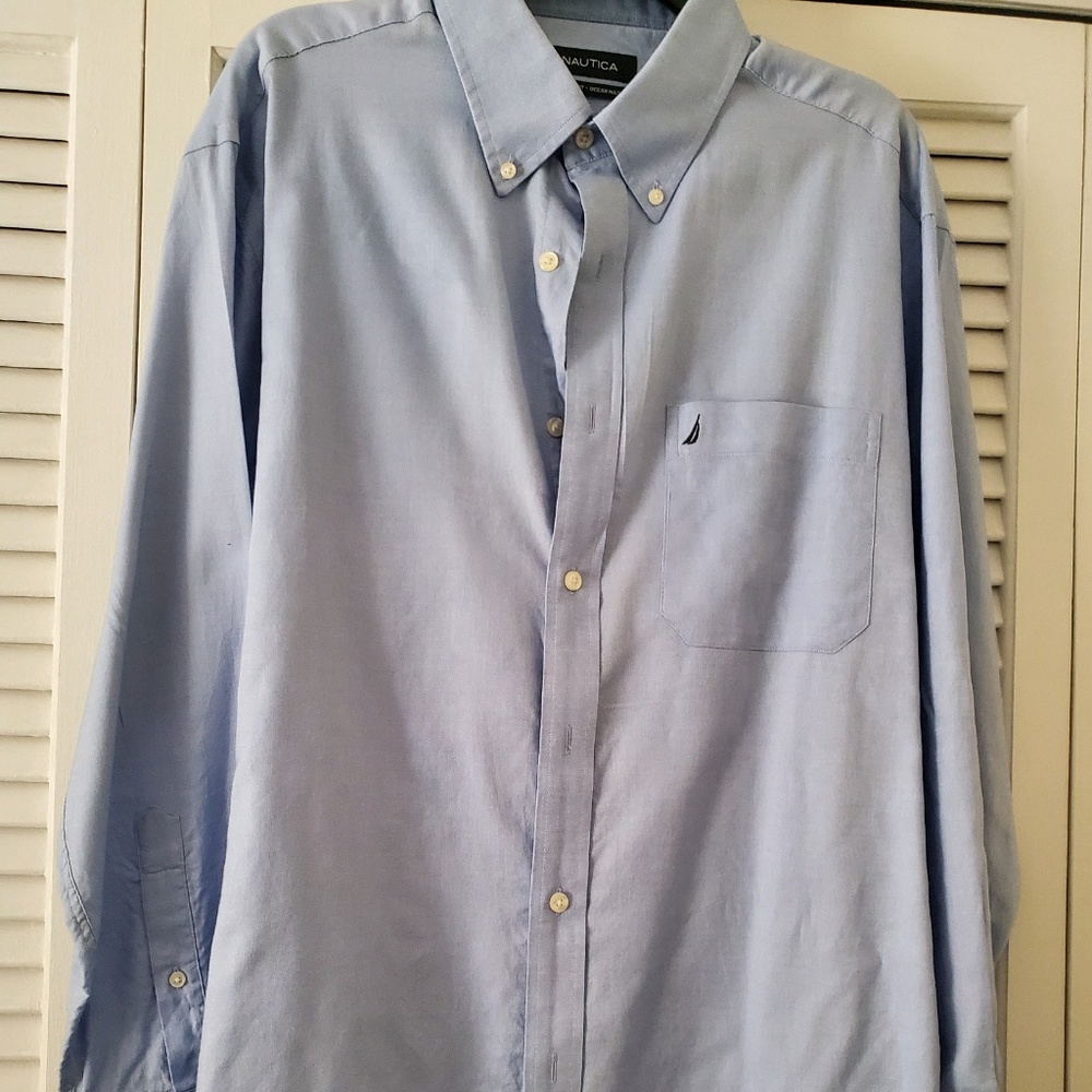 NAUTICA OCEAN WASH BUTTON DOWN SHIRT 16 1/2 32/33